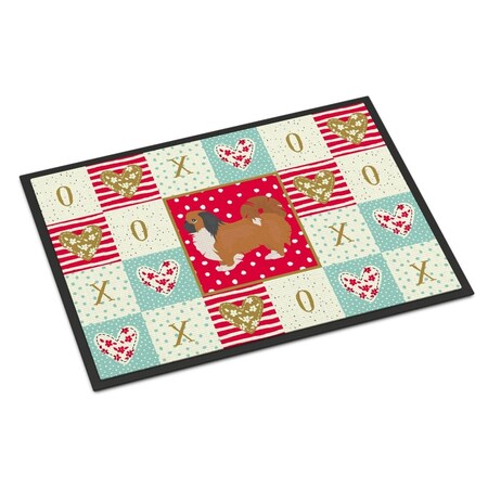 Carolines Treasures 18 x 27 in. Pekingese Love Indoor or Outdoor Mat CK5873MAT